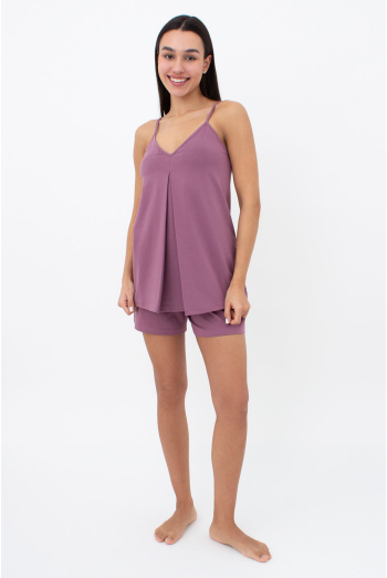 Женская пижама майка и шортики SEVILLA 6035/010 Giulia (dark powder), розовый Женская пижама майка и шортики SEVILLA 6035/010 Giulia (dark powder), розовый