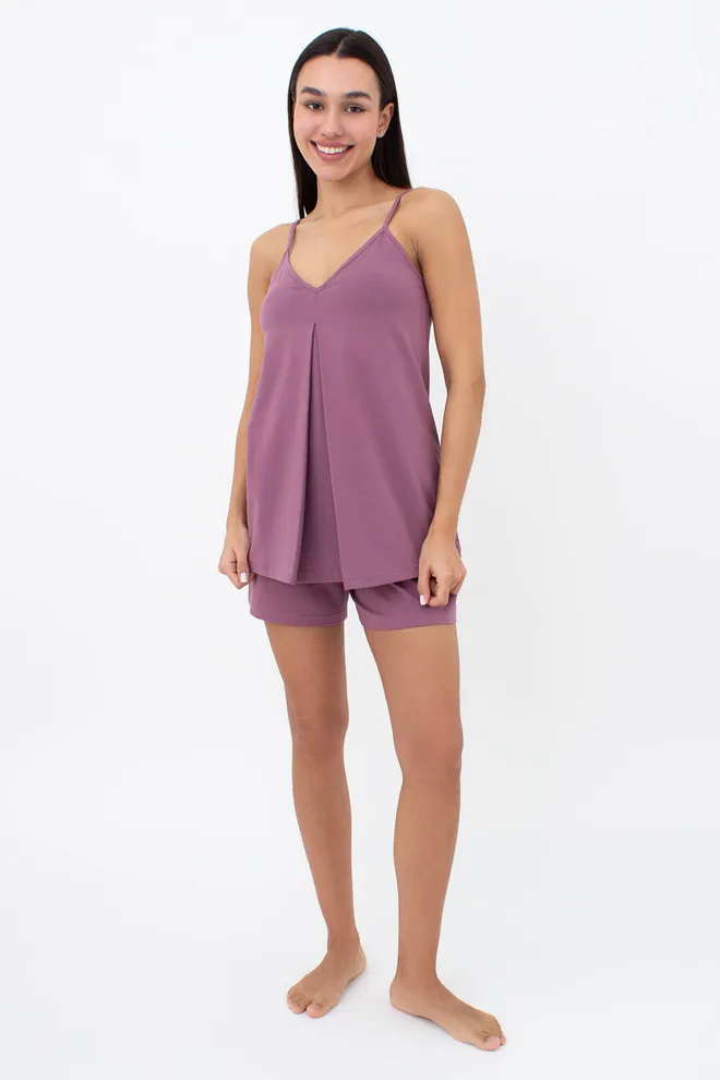 Женская пижама майка и шортики SEVILLA 6035/010 Giulia (dark powder), розовый