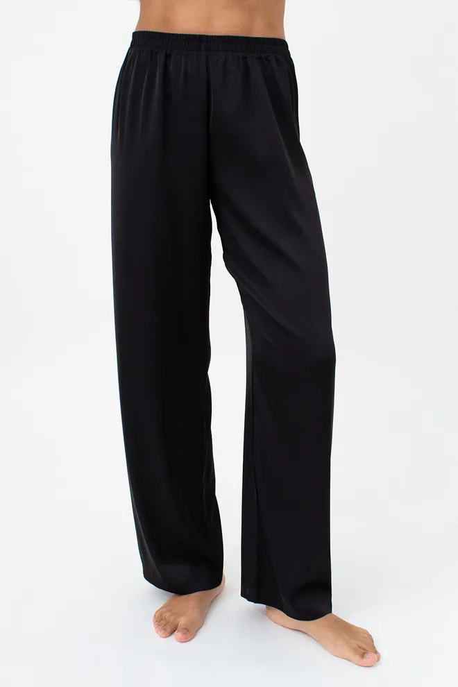 Жіноча шовкова піжама з жакетом та штанами в піони BLOSSOM VEIL 5604/050 Giulia (peony sketch white/black), білий/чорний