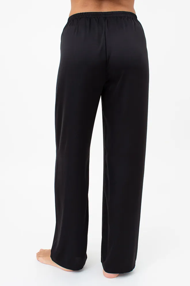 Жіноча шовкова піжама з жакетом та штанами в піони BLOSSOM VEIL 5604/050 Giulia (peony sketch white/black), білий/чорний