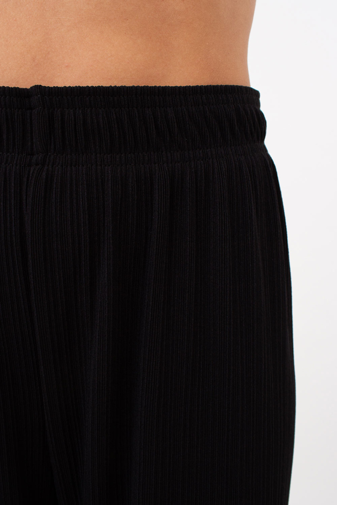 Жіночий комплект в рубчик лонгслів та штани RIPPLEWEAR 5341/260 Giulia (black), чорний