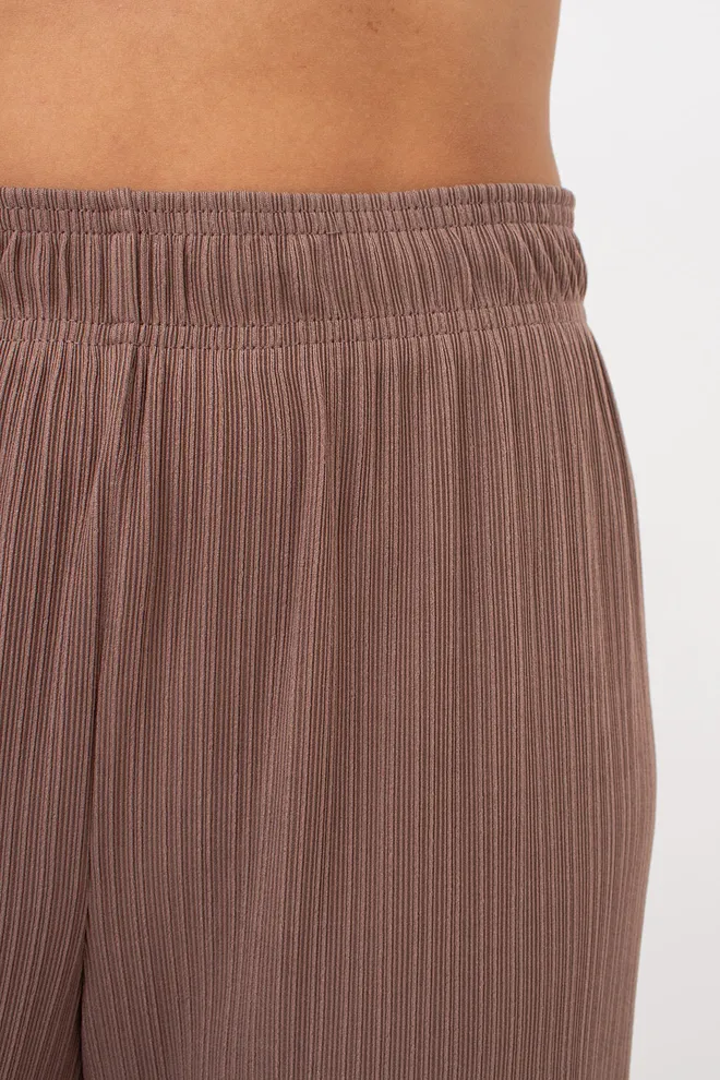 Жіночий комплект в рубчик лонгслів та штани RIPPLEWEAR 5341/260 Giulia (mokko), коричневий