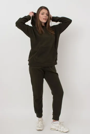 Женский спортивный костюм худи и штаны Street Style 5801/210 Giulia (khaki)
