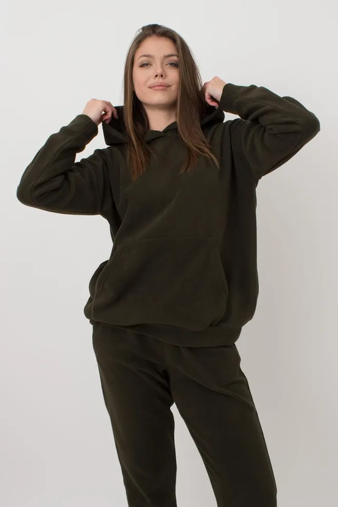 Женский спортивный костюм худи и штаны Street Style 5801/210 Giulia (khaki)