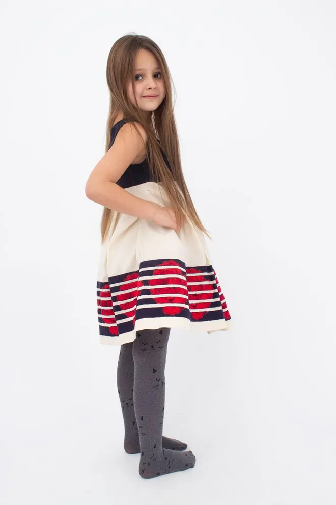 Детские колготки с рисунком Abby 60 den model 3 Giulia (dark grey)