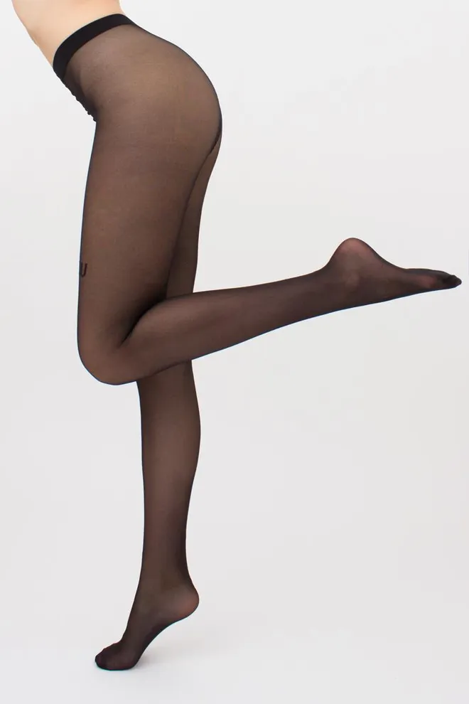 Колготки з малюнком і люрексом Adore 20 den model 5 Giulia (nero), чорний