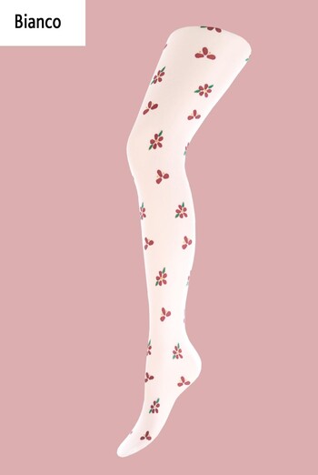 Дитячі колготки в квітку Alana 20 den model 1 Giulia (bianco) Дитячі колготки в квітку Alana 20 den model 1 Giulia (bianco)