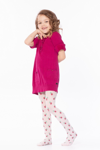 Дитячі колготки з квіточками Alana 20 den model 2 Giulia (bianco) Дитячі колготки з квіточками Alana 20 den model 2 Giulia (bianco)