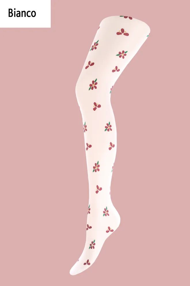 Дитячі колготки в квітку Alana 20 den model 1 Giulia (bianco)