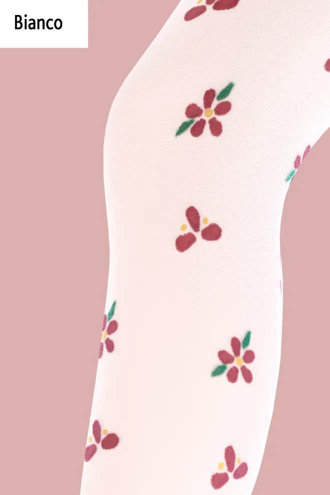 Дитячі колготки в квітку Alana 20 den model 1 Giulia (bianco)