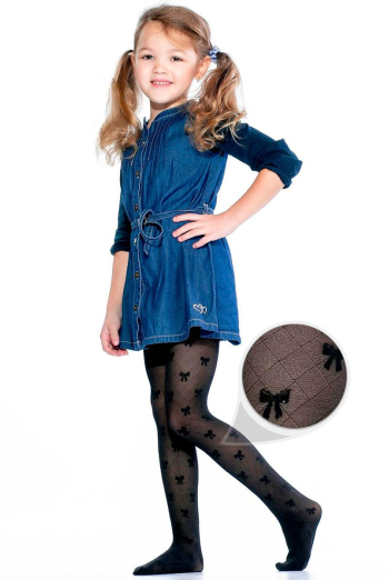 Дитячі колготки з бантиками Alexa 40 den model 2 Giulia (nero) Дитячі колготки з бантиками Alexa 40 den model 2 Giulia (nero)