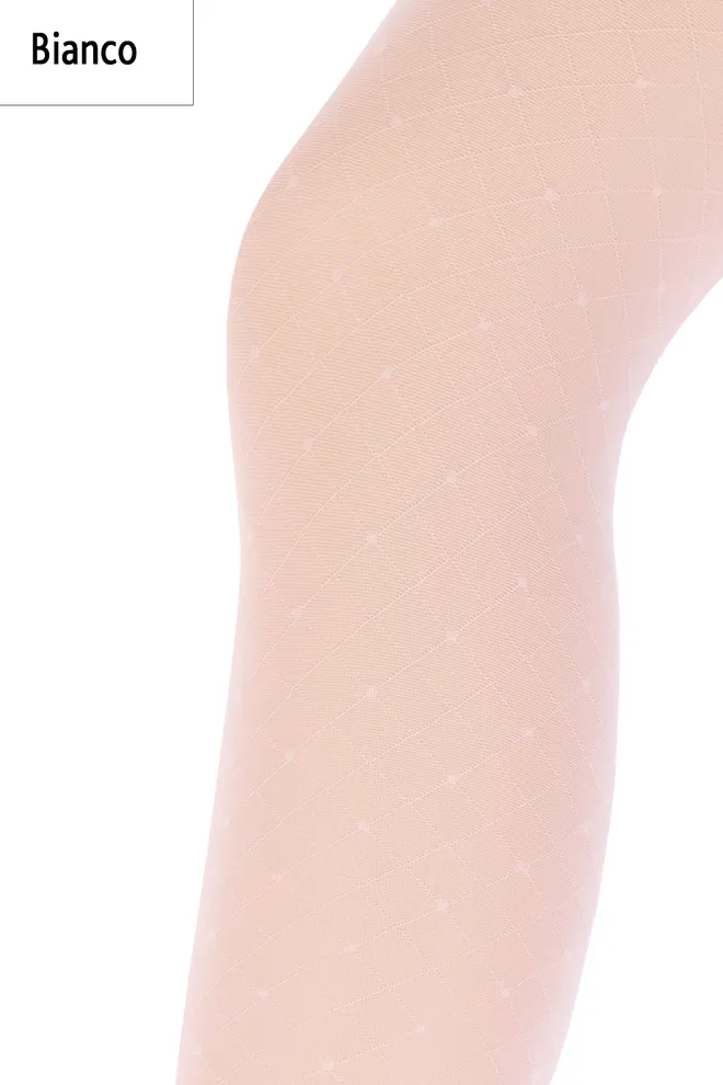 Дитячі колготки в горох Alexa 40 den model 1 Giulia (bianco)