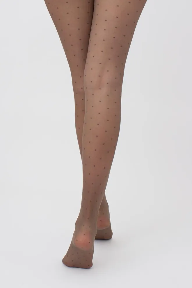Колготки в горох Amalia 20 den model 1 Giulia (tabaco), коричневий