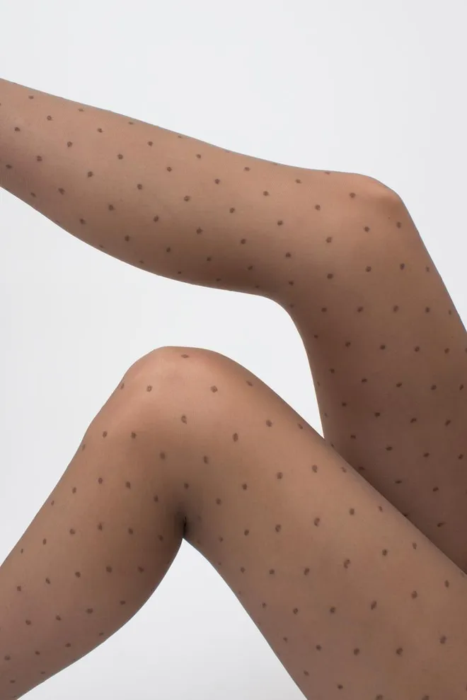 Колготки в горох Amalia 20 den model 1 Giulia (tabaco), коричневий