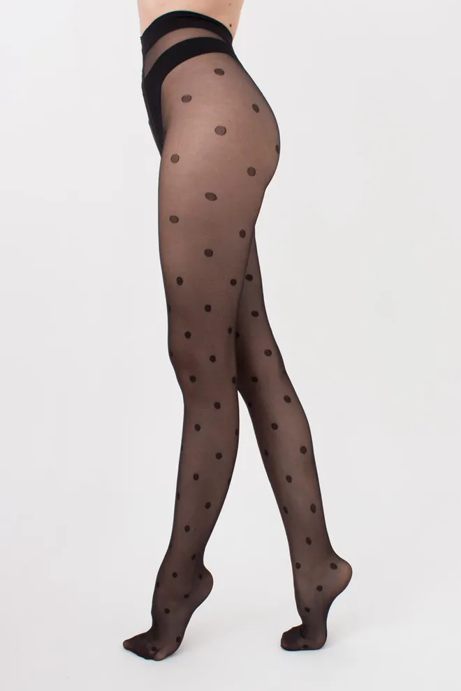 Колготки в горох Amalia 20 den model 6 Giulia (nero), черный