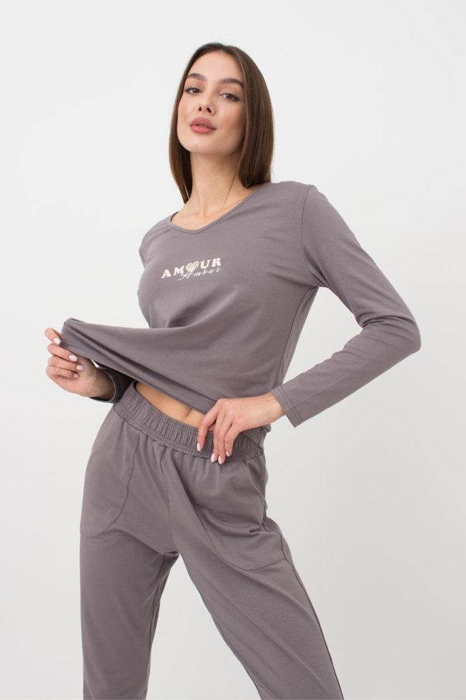 Піжама жіноча зі штанями Amour 5335/010 Giulia (grey)