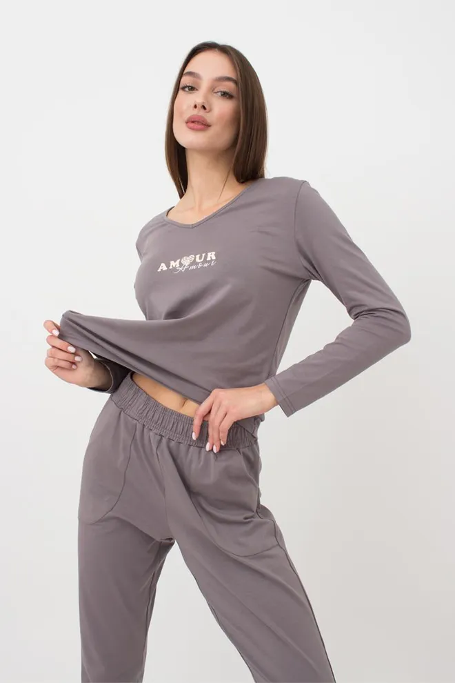 Пижама женская со штанами Amour 5335/010 Giulia (grey)
