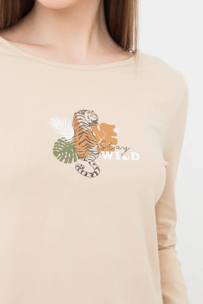 Пижама женская хлопковая со штанами Amour 5336/010 Giulia (beige)