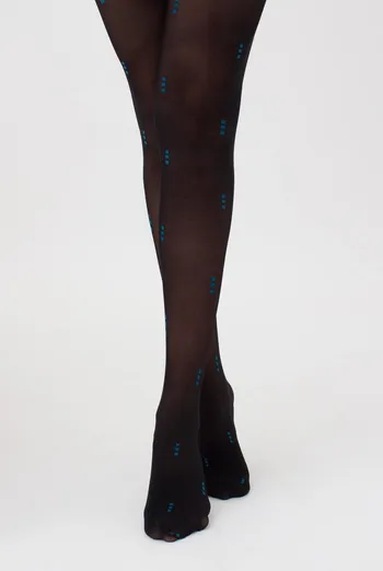 Колготки с принтом Aria 40 den model 1 Giulia (nero/blue)