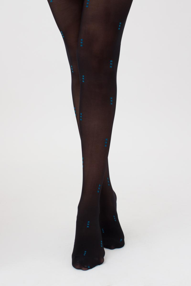 Колготки з принтом Aria 40 den model 1 Giulia (nero/blue)