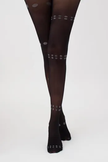 Колготки з принтом Aria 40 den model 2 Giulia (nero/grey)
