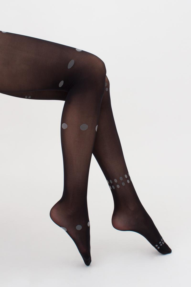Колготки з принтом Aria 40 den model 2 Giulia (nero/grey)