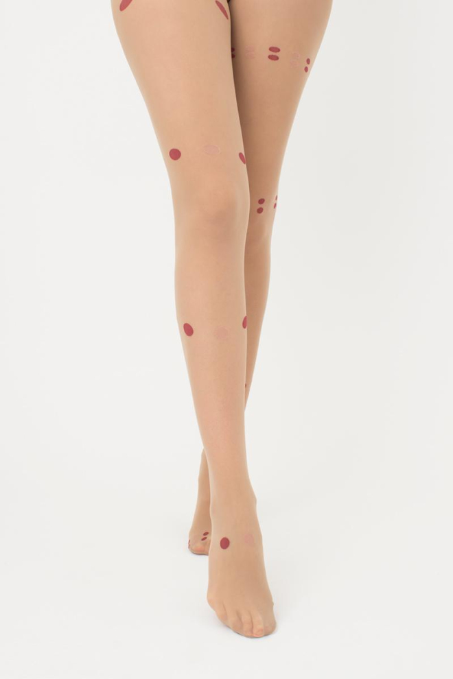 Колготки з принтом Aria 40 den model 2 Giulia (glace/marsala)