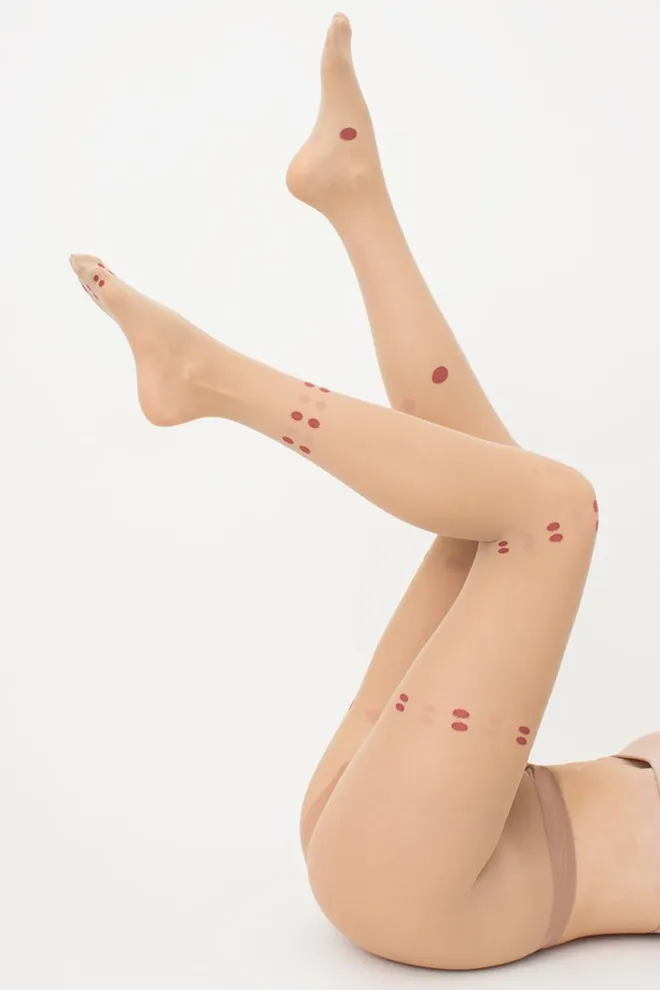 Колготки с принтом Aria 40 den model 2 Giulia (glace/marsala)