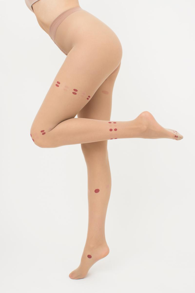 Колготки з принтом Aria 40 den model 2 Giulia (glace/marsala)