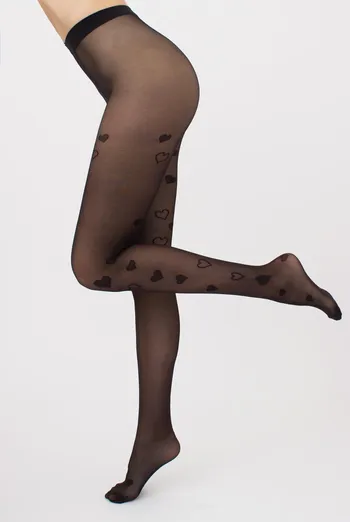 Колготки з малюнком сердечко Ayrys 20 den model 2 Giulia (nero)
