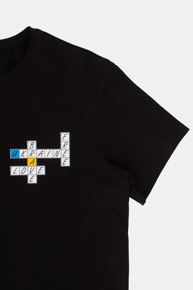 Футболка чоловіча Adam 49/409/010 Giulia (black/crossword)