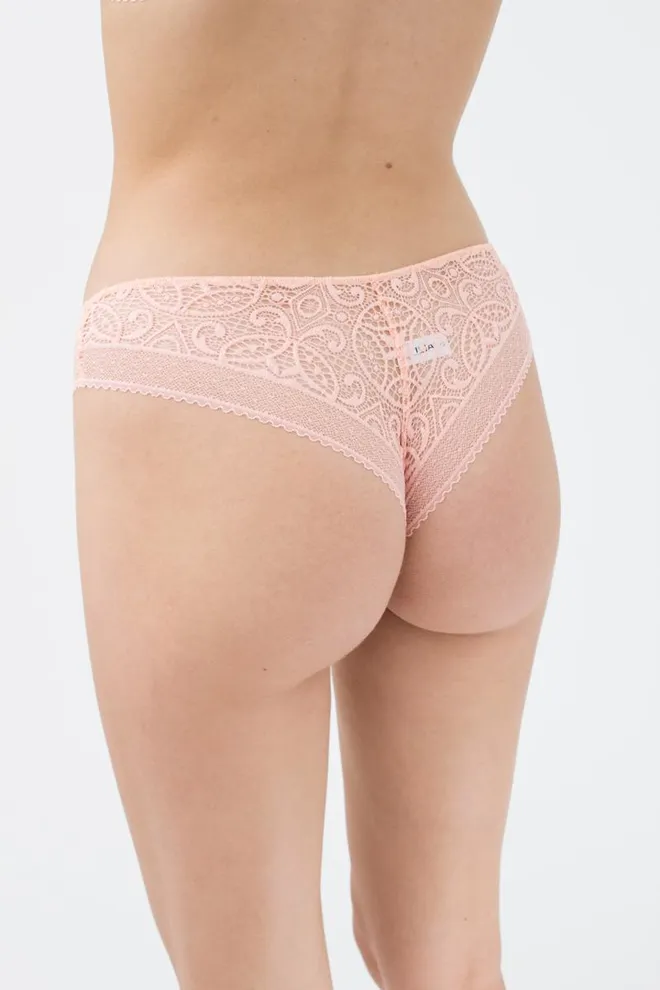 Жіночі труси бразиліана мереживні Adelina 2603/31 Giulia (tropical peach)