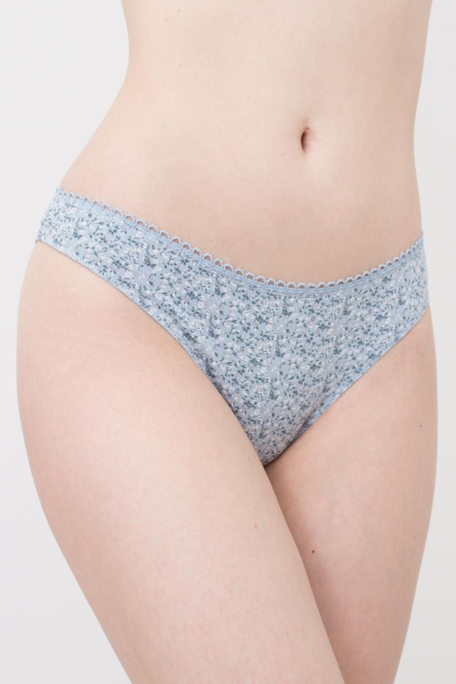 Трусики бразиліана з бавовни Alanya 2229/60 Giulia (print light gray)