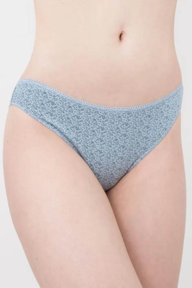 Трусики слипы из хлопка Alanya 2314/60 Giulia (print light gray)