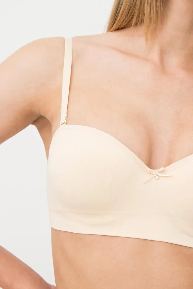 Бюстгальтер топ з формованою чашкою Amanda 1183/20 Giulia (beige), бежевий