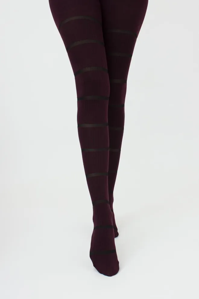 Колготки женские теплые с узором Background 150 den model 3 Giulia (vintage grape)