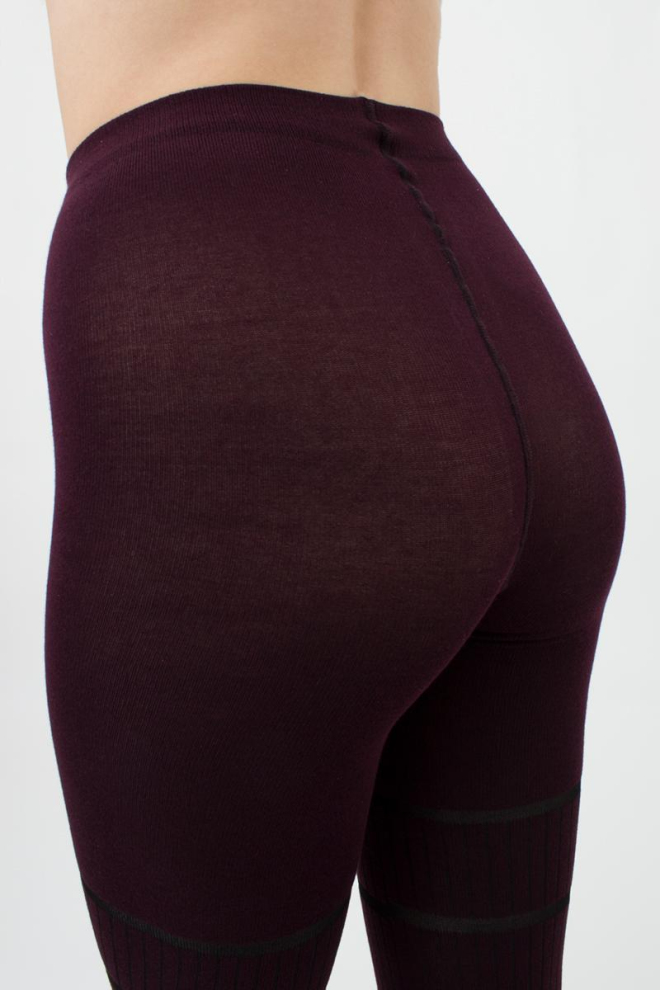 Колготки жіночі теплі з візерунком Background 150 den model 3 Giulia (vintage grape)