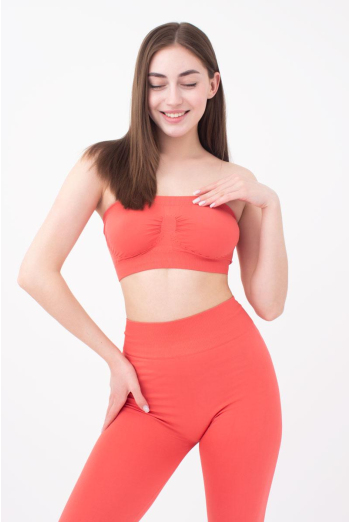 Топ бандо без бретелів Bandeau Giulia (burnt coral) Топ бандо без бретелів Bandeau Giulia (burnt coral)