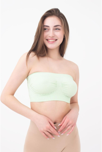 Топ бандо без бретелів Bandeau Giulia (green ash)