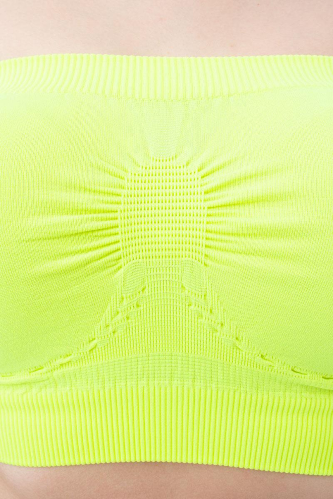 Топ бандо без бретелів Bandeau Giulia (yellow neon)