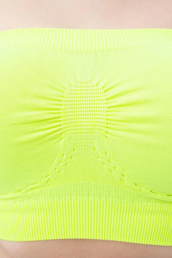 Топ бандо без бретелів Bandeau Giulia (yellow neon)