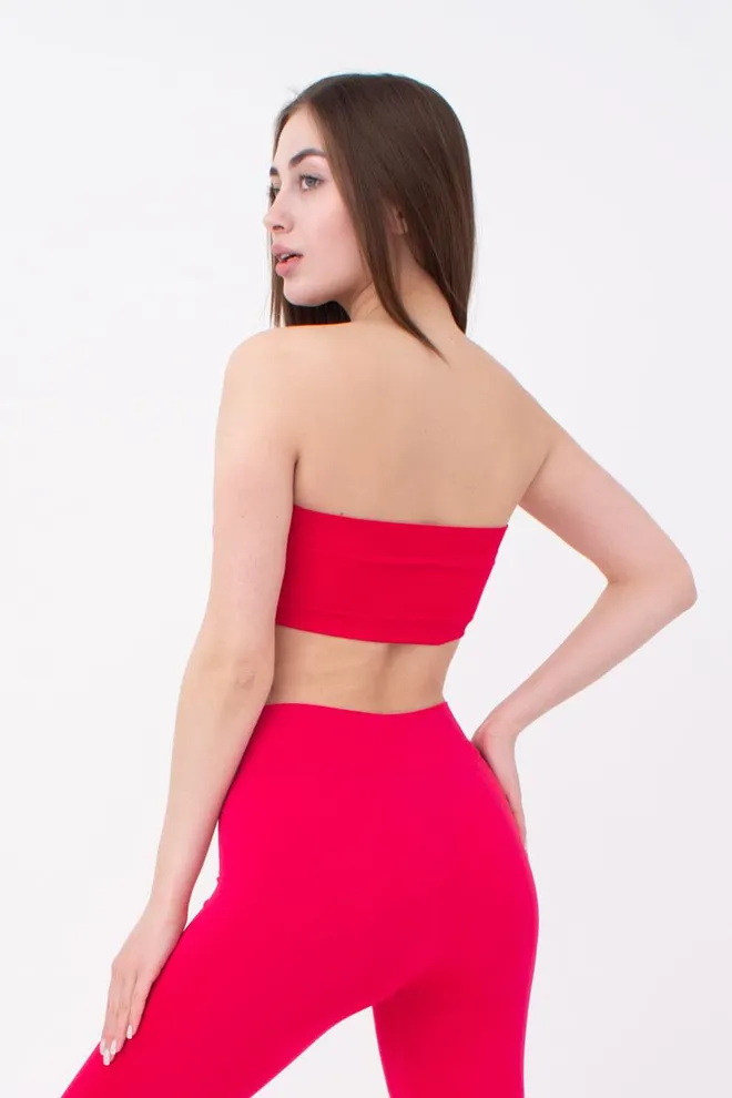 Топ бандо без бретелей Bandeau Giulia (raspberry sorbet)