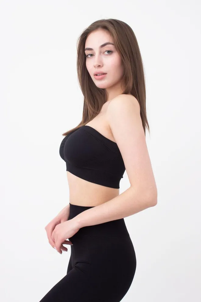 Топ бандо без бретелів Bandeau Giulia (black)