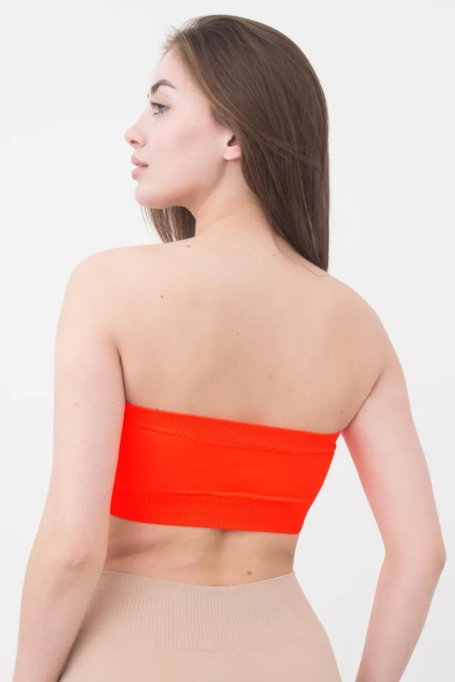 Топ бандо без бретелів Bandeau Giulia (orange neon)