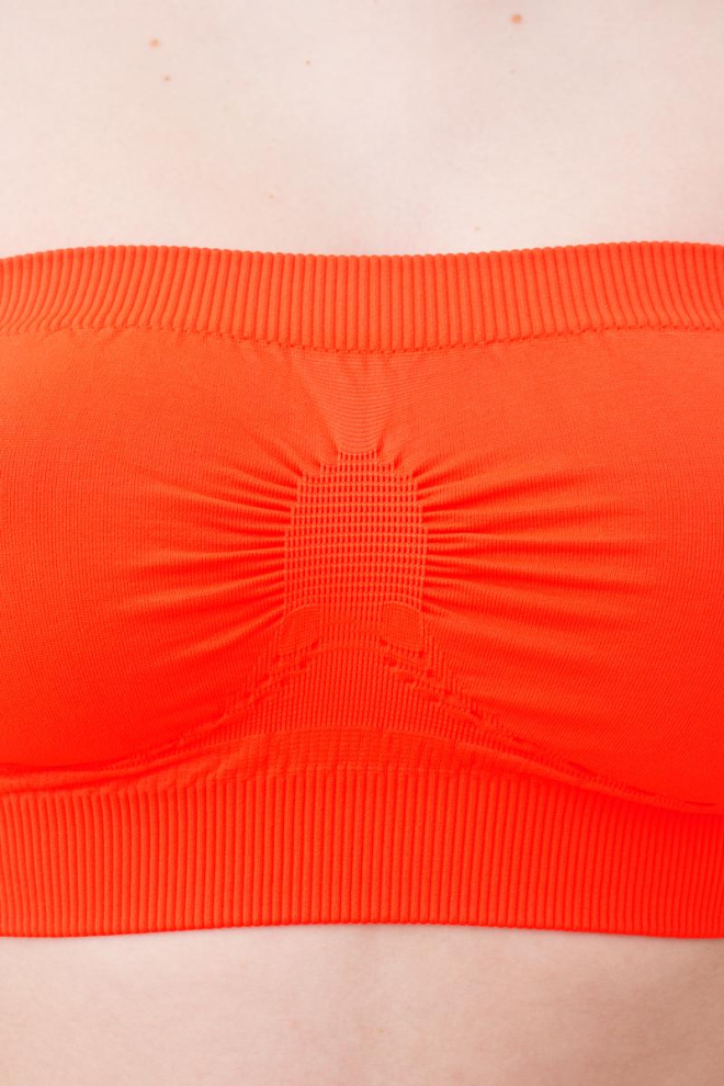 Топ бандо без бретелів Bandeau Giulia (orange neon)