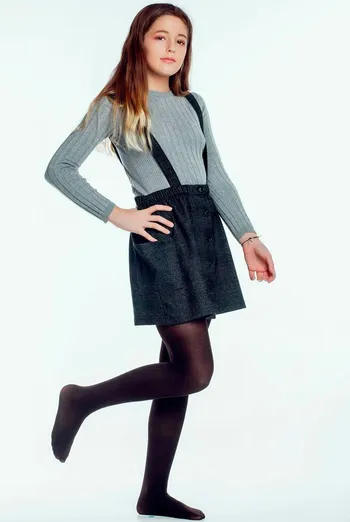 Дитячі однотонні колготки з мікрофібри Betty 80 den Giulia (caffe), коричневий