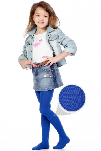 Дитячі однотонні колготки з мікрофібри Betty 80 den Giulia (bright blue)