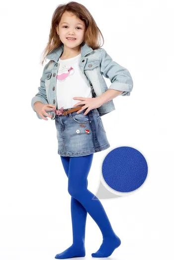 Дитячі однотонні колготки з мікрофібри Betty 80 den Giulia (bright blue)