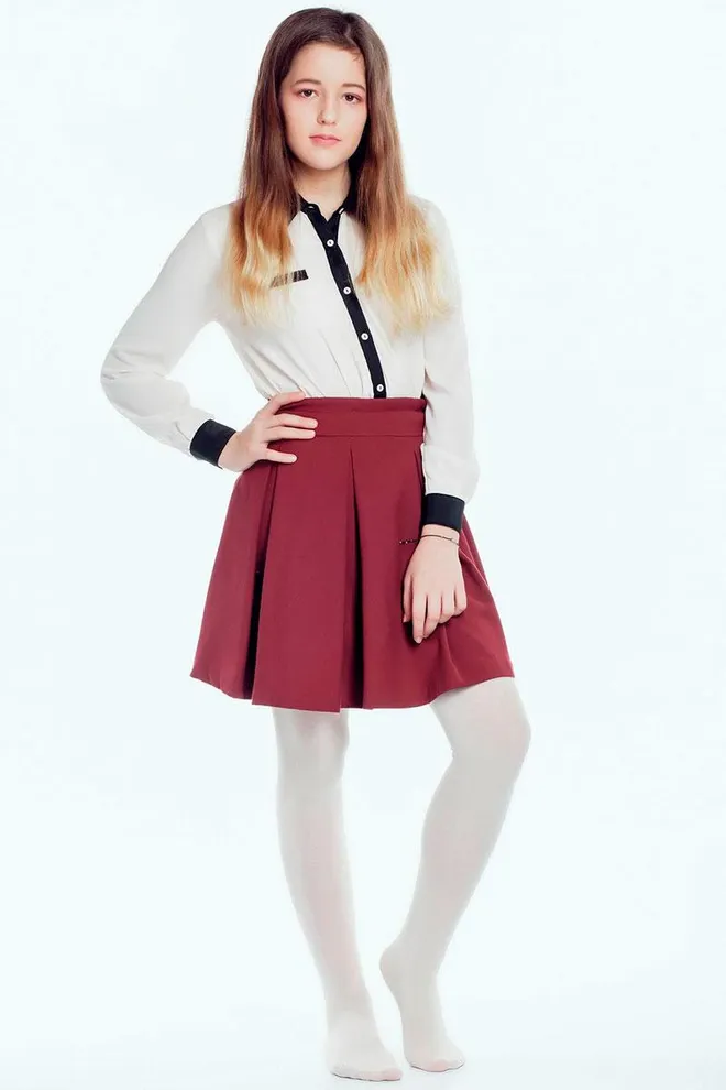 Дитячі однотонні колготки з мікрофібри Betty 80 den Giulia (panna)