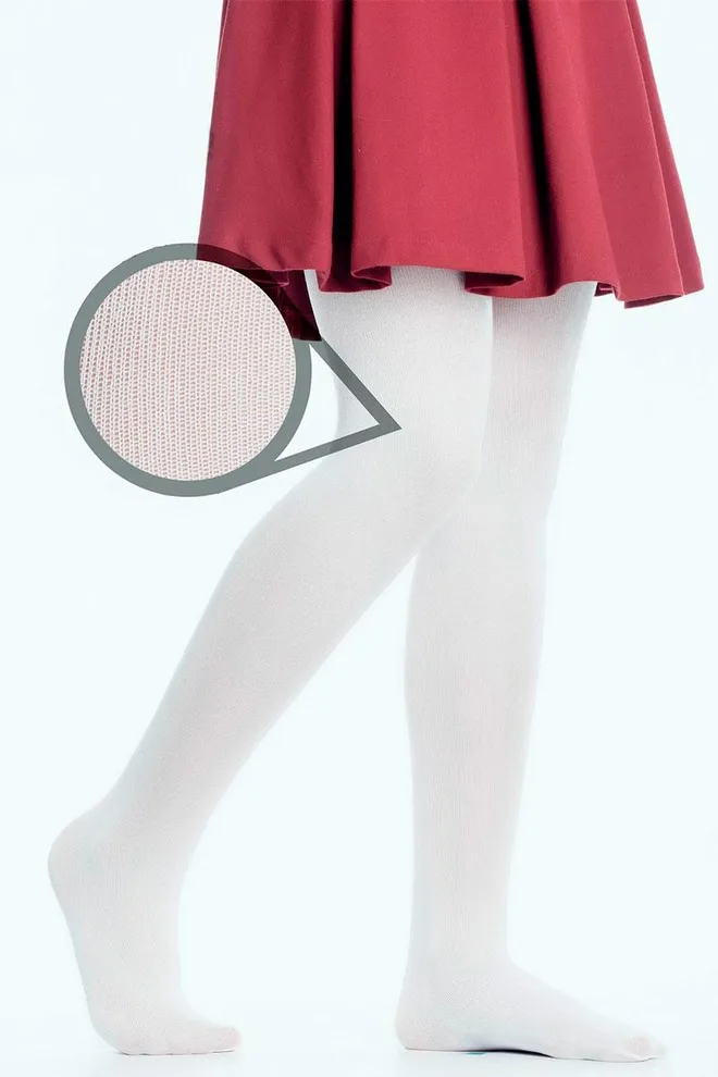 Дитячі однотонні колготки з мікрофібри Betty 80 den Giulia (bianco)